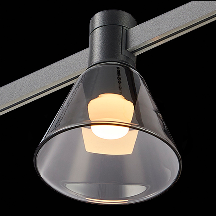 Магнитный трековый светильник FARM Черный LED 1*3W 3000K 78Lm Ra90 120 IP20 D90xH102 24 ST814.406.03