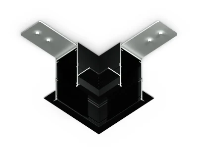 Коннектор угловой для встраиваемого шинопровода Magnetic 220V Ambrella light GL1040