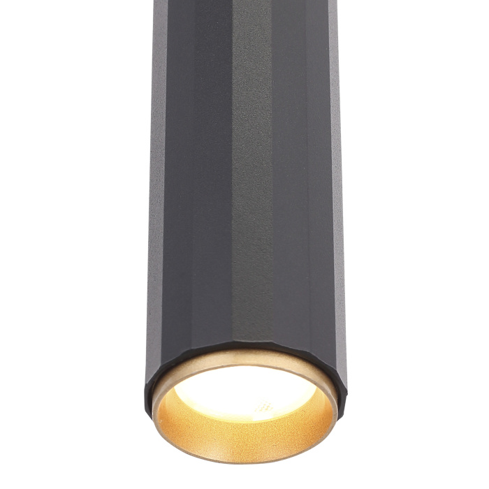Светильник подвесной ST-Luce Черный/Черный, Золотистый LED 1*7W 3000K SL6210.403.01
