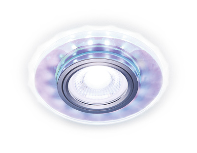 Встраиваемый точечный светильник MR16 со светодиодной подсветкой Ambrella light S211 PR/WH