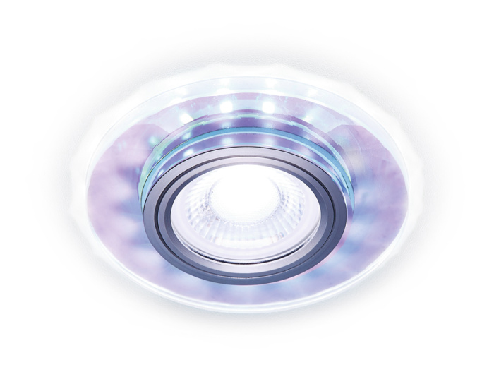 Встраиваемый точечный светильник MR16 со светодиодной подсветкой Ambrella light S211 PR/WH