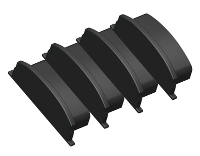 Заглушка для накладного гибкого алюминиевого профиля GP1600 (комплект 4шт) Ambrella light GP8210