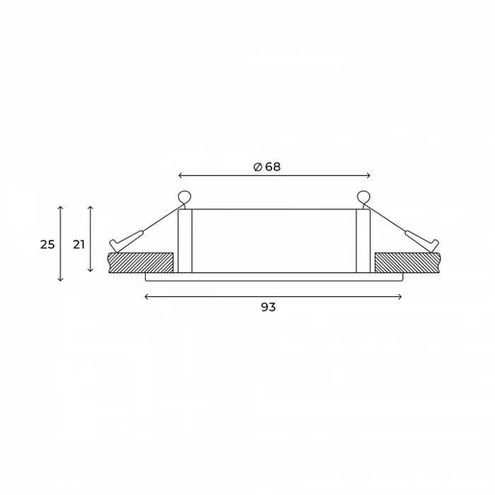 Встраиваемый светильник Hesby Lighting AtLas HSBL_0118