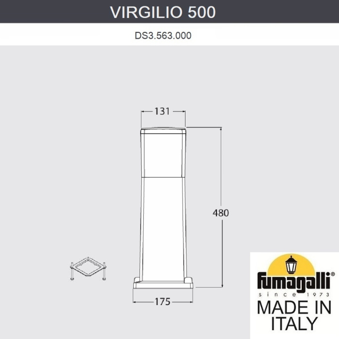 Уличный фонарь FUMAGALLI VIRGILIO 500 DS3.563.000.AYD1L