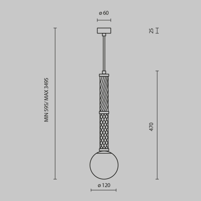 Подвесной светильник Maytoni MOD287PL-01BS1
