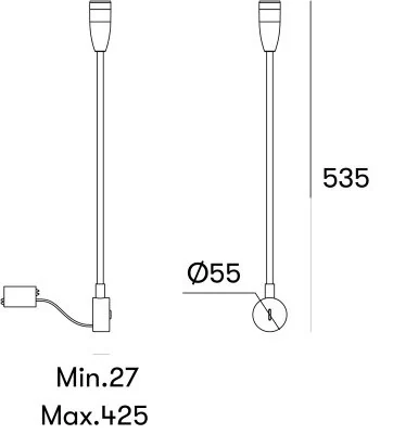 Настенный светильник Leds C4 BED ROUND BASE