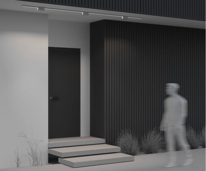 Трековый однофазный уличный светодиодный светильник Elasity IP black O-TR01-2-S-10WW3K