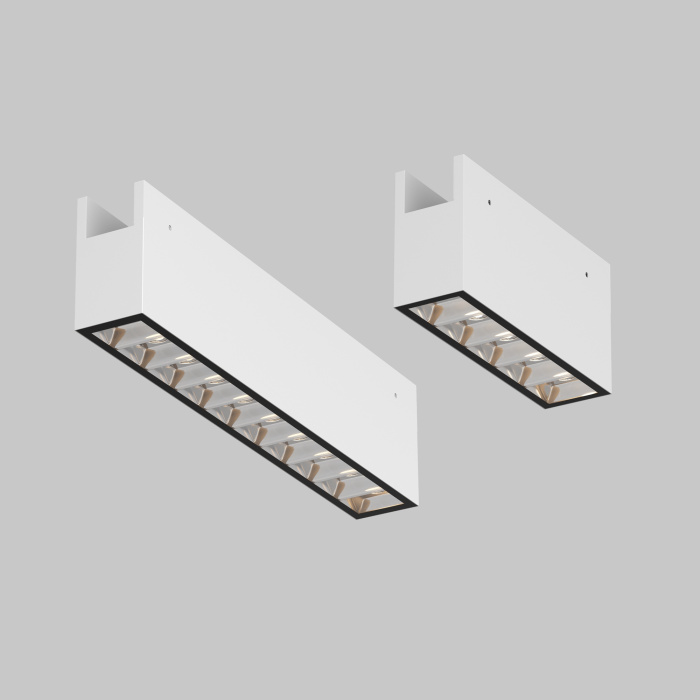 Трековый однофазный уличный светодиодный светильник Maytoni Elasity ip black O-TR01-2-S-10WW3K