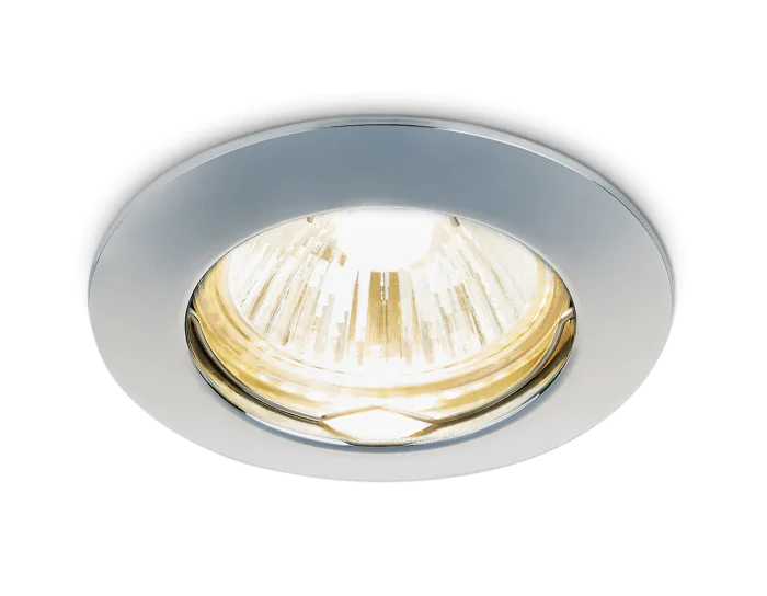 Металлический встраиваемый точечный светильник MR16 Ambrella light 863A CH