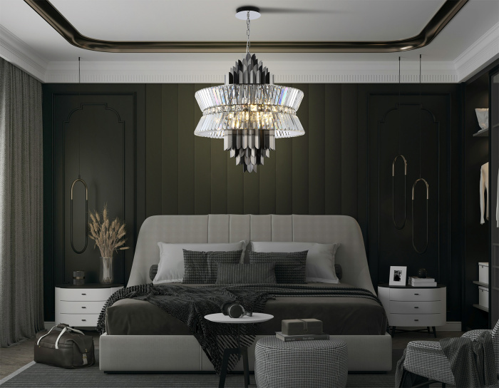 Подвесная люстра с хрусталем HIGH LIGHT AMBRELLA LIGHT LH41026