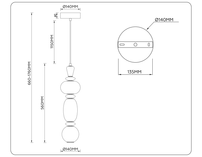 Подвесной светодиодный светильник HIGH LIGHT AMBRELLA LIGHT LH53142