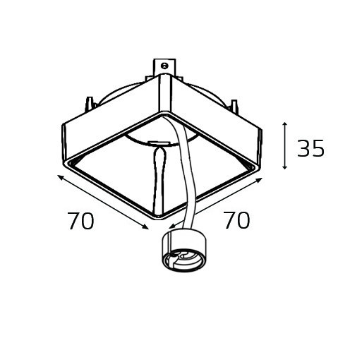 Светильник накладной Italline FASHION FX1 white + FASHION FXR black
