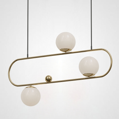 Подвесной реечный светильник HOOP L90 Латунь ImperiumLoft