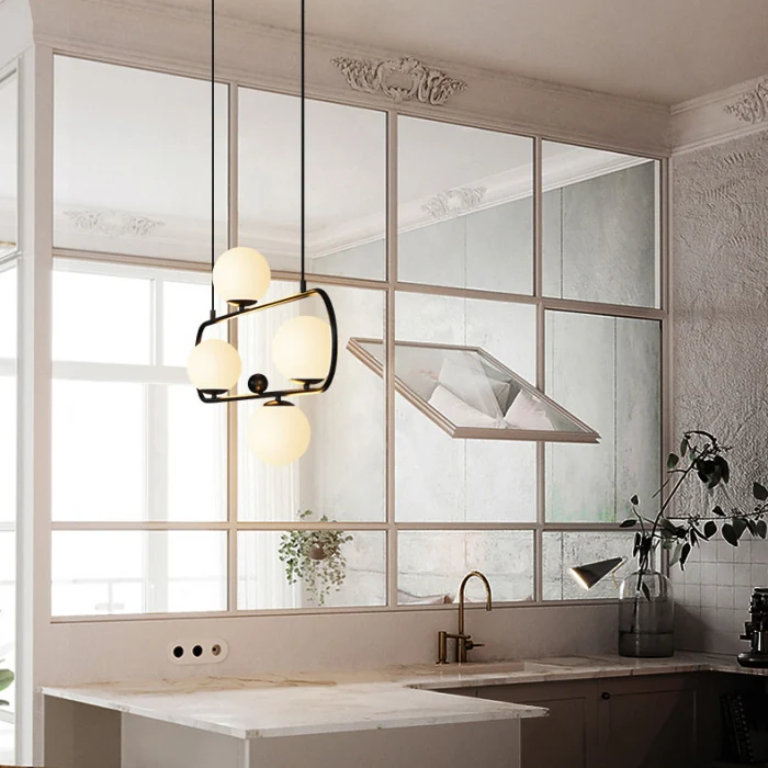 Подвесной реечный светильник HOOP L90 Латунь ImperiumLoft