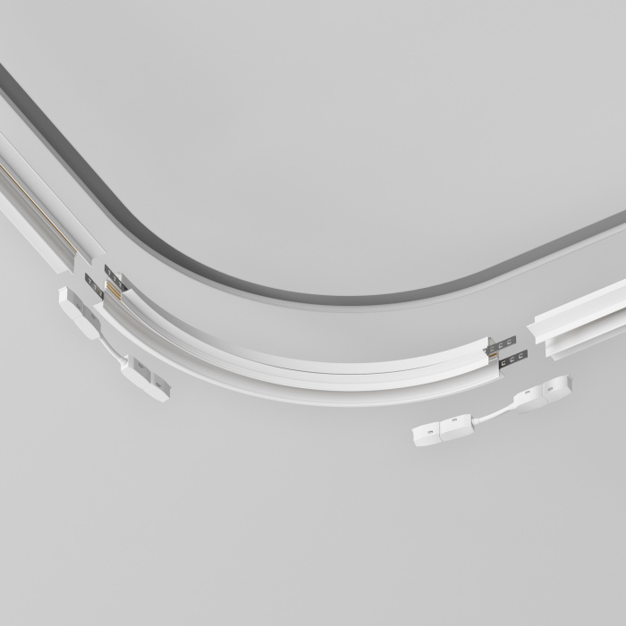 Коннектор радиусный R300 Exility встраиваемый под ГКЛ 9,5мм, белый Maytoni TRA044-angle-W