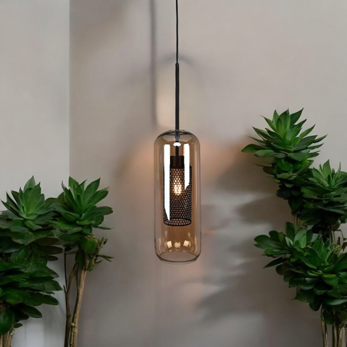 Подвесной светильник CATCH AMBER Cylinder S D15 ImperiumLoft