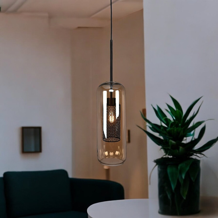 Подвесной светильник CATCH AMBER Cylinder S D15 ImperiumLoft