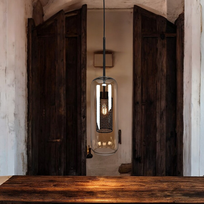 Подвесной светильник CATCH AMBER Cylinder S D15 ImperiumLoft