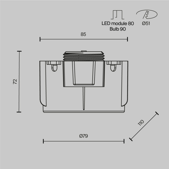 Встраиваемый светильник Maytoni Intro 2.0 DL137-GU10-W