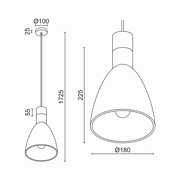 Подвесной светильник Ledron OVERAL C Wood 55