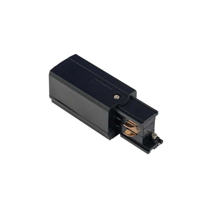 Заглушка с питанием для трехфазной трековой системы левая Nowodvorski Ctls Power Black 8233