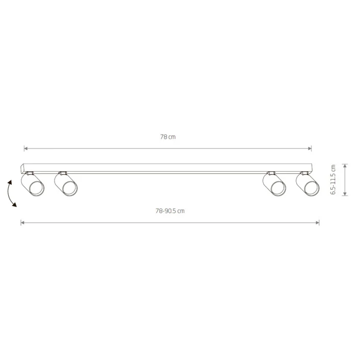 Накладной светильник спот Nowodvorski Fourty Surface IV Silk Gray 11438