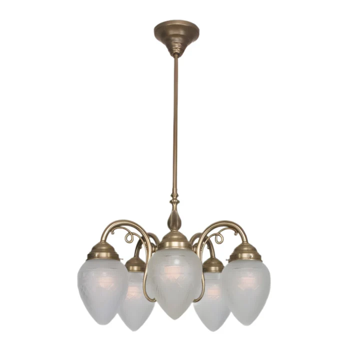 Люстра на штанге Berliner Messinglampen D215-123crB