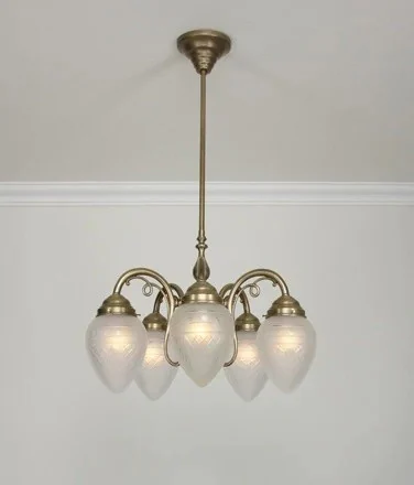 Люстра на штанге Berliner Messinglampen D215-123crB