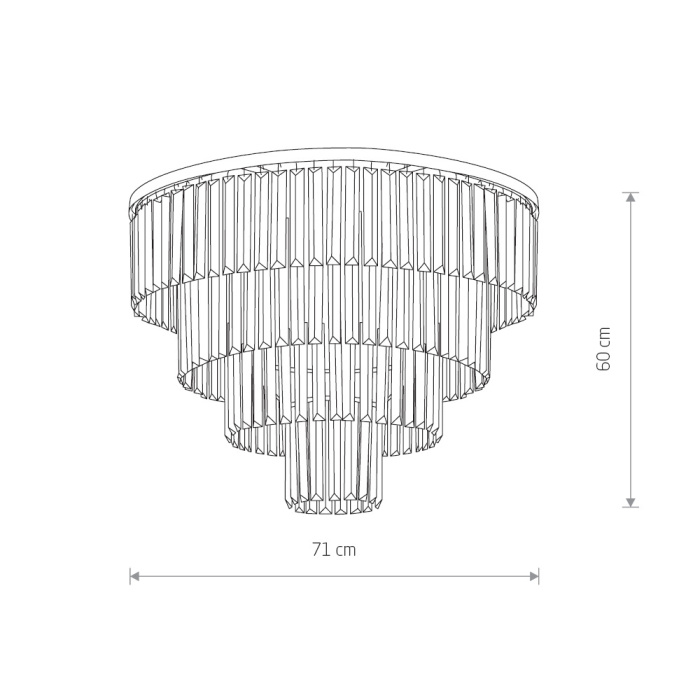 Потолочная люстра Nowodvorski Cristal L Black 7630
