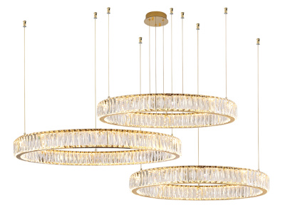 Горизонтальная композиция 8240 из трех колец золото №11 Newport