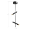 Светильник подвесной ST-Luce Черный/Черный, Золотистый LED 2*3W 3000K SL6210.403.02