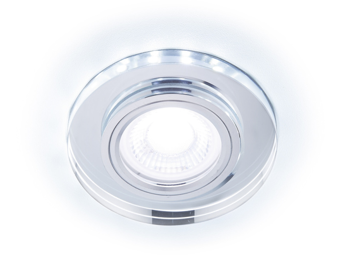 Встраиваемый точечный светильник MR16 со светодиодной подсветкой Ambrella light S214 CL