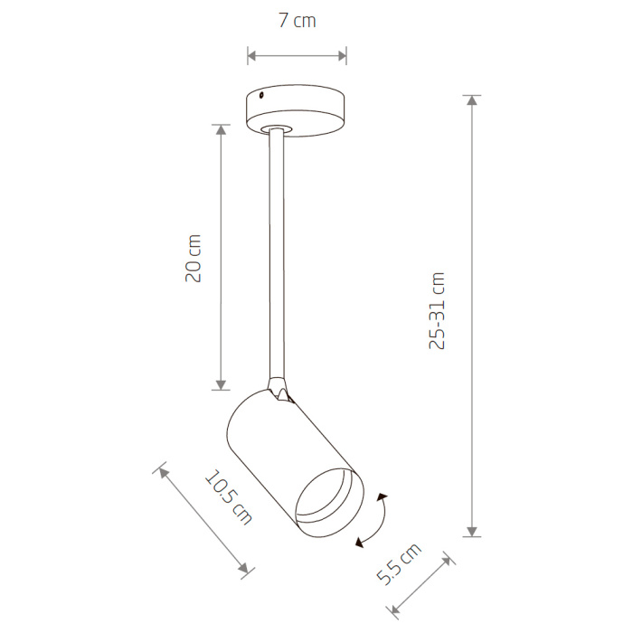 Потолочный светильник спот Nowodvorski Mono Long S Black/Brass 7731