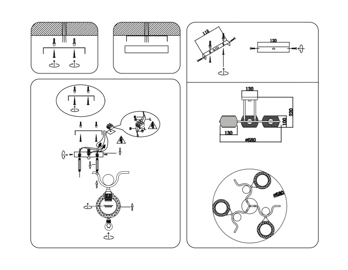 Потолочный светильник Ambrella light TR80163
