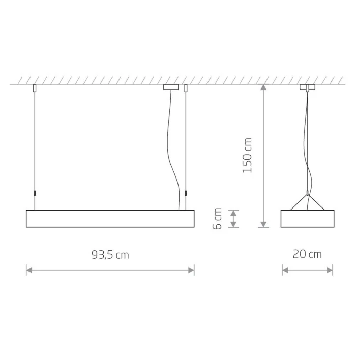 Подвесной светильник Nowodvorski Soft Led 90x20 Graphite 7532