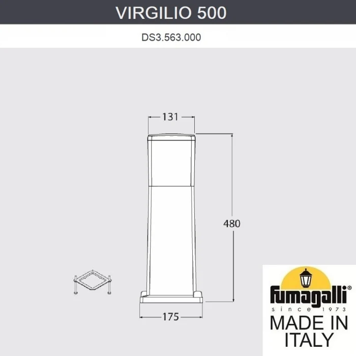 Уличный фонарь FUMAGALLI VIRGILIO 500 DS3.563.000.LYD1L