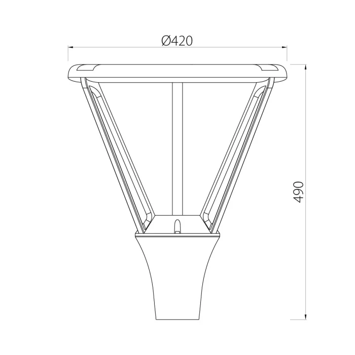 Фонарь для столба Natural Concepts Dwell NC-105013-48W-SB