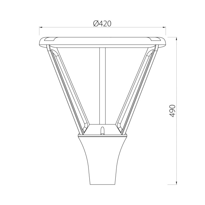 Фонарь для столба Natural Concepts Dwell NC-105013-48W-SB