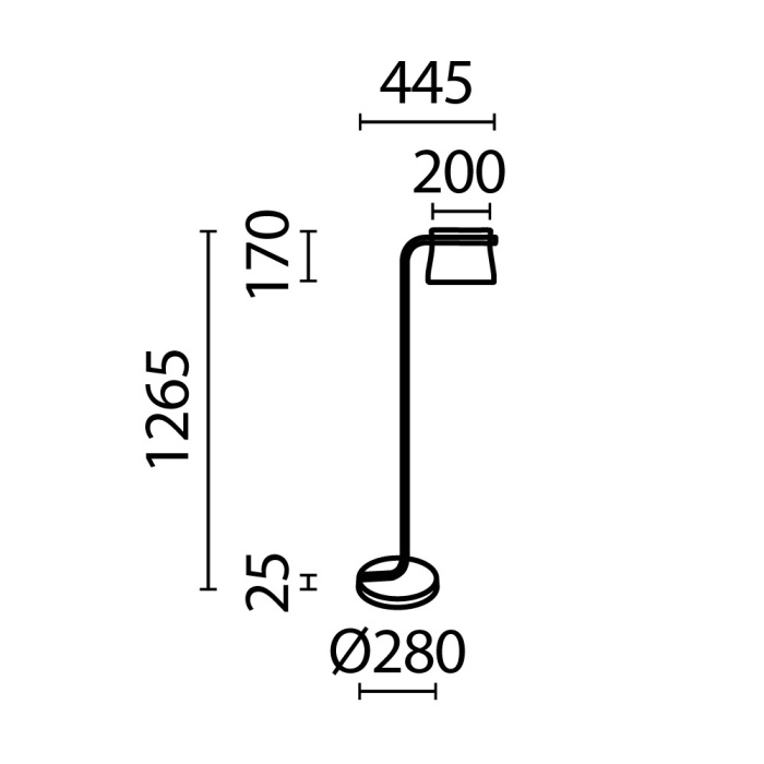 Торшер Maytoni Cabaret MOD170FL-L8BS3K