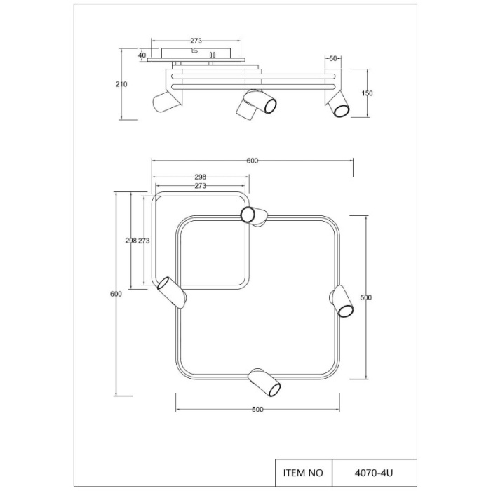 Потолочная люстра Favourite 4070-4U