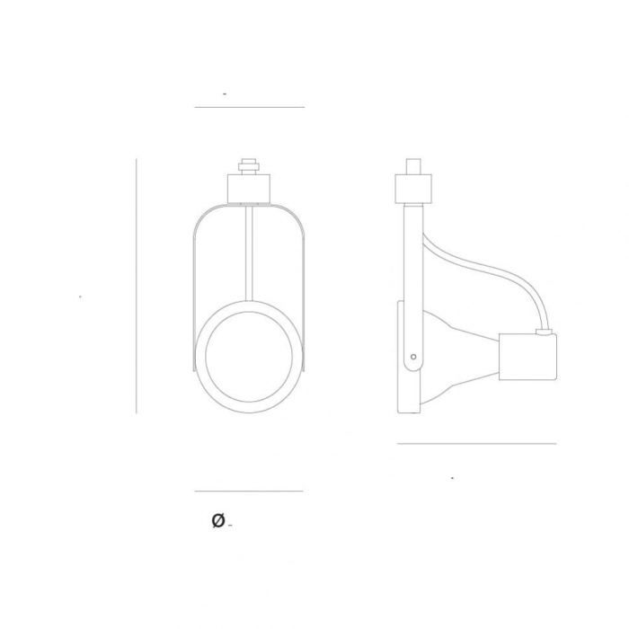 Трековый светильник Leds C4 TC-0360-BLA