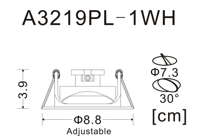 Встраиваемый светильник Arte Lamp Accento A3219PL-1WH