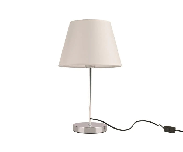 Настольная лампа Верто хром/белый d28 h47 E27 1*40W Kink Light 08084-T,02