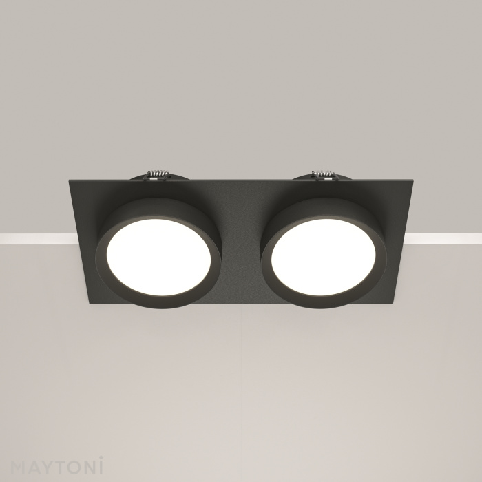 Встраиваемый светильник Maytoni Hoop DL086-02-GX53-SQ-B