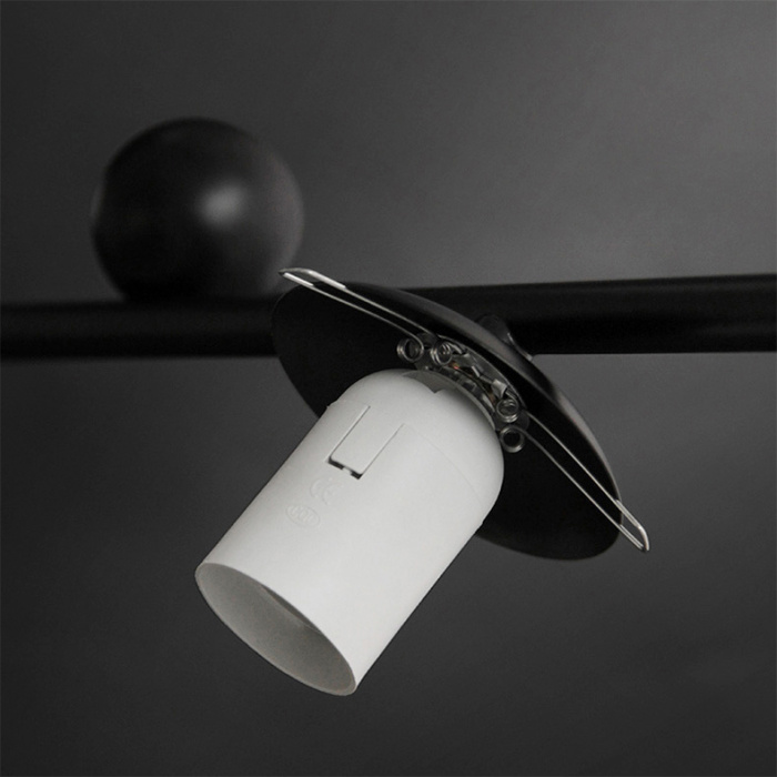 Подвесной реечный светильник HOOP L90 Черный ImperiumLoft