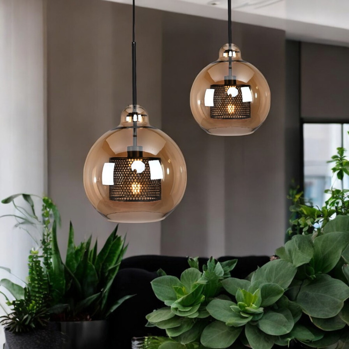 Подвесной светильник CATCH AMBER Pear L D30 ImperiumLoft