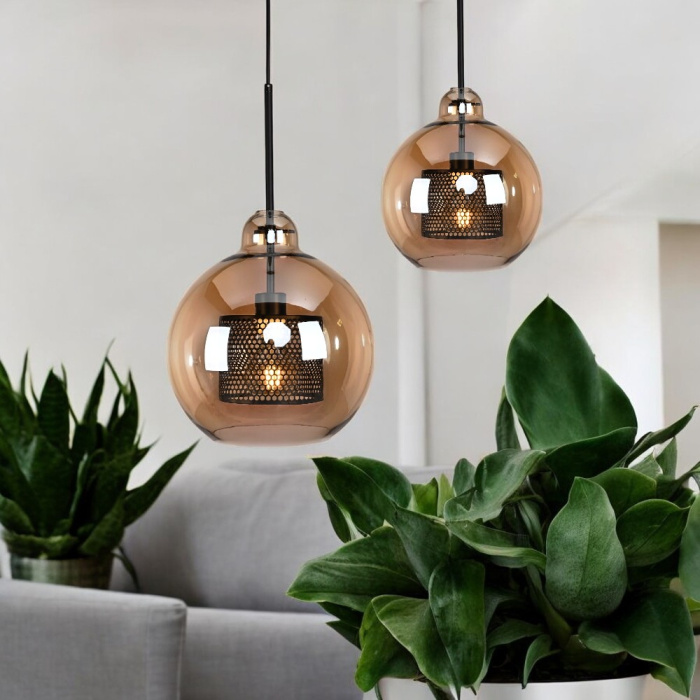 Подвесной светильник CATCH AMBER Pear L D30 ImperiumLoft