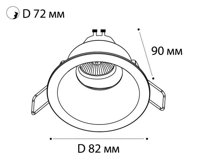 Светильник встраиваемый Italline M01-1010 black