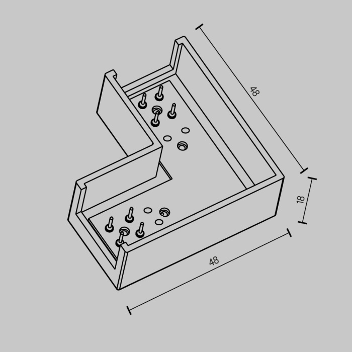 Коннектор питания угловой Elasity Maytoni TRA160CL-11B