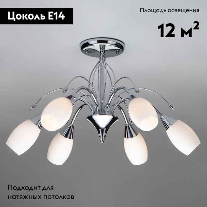 Потолочная люстра Eurosvet Ginevra 22080/6 хром
